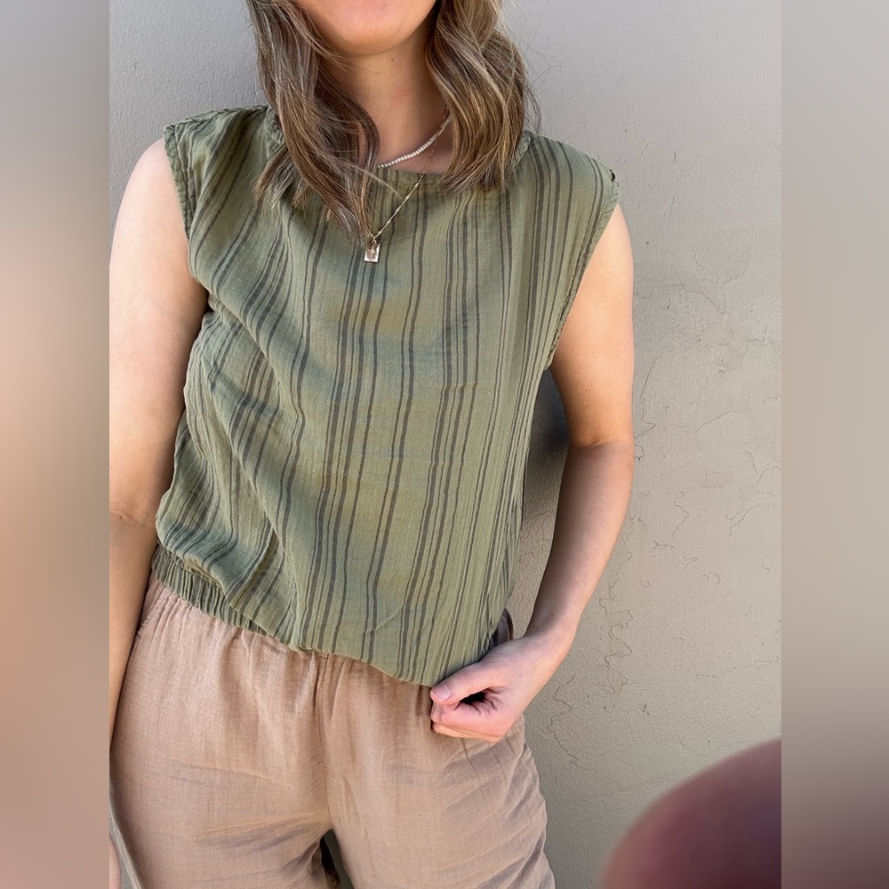 Mododoc Fern Stripe Crop Top